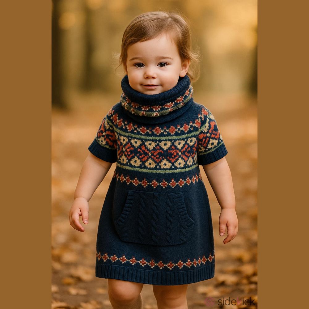 Mayoral Toddler Knit Sweater Dress + Matching Neck Warmer | Size 2 (92cm)